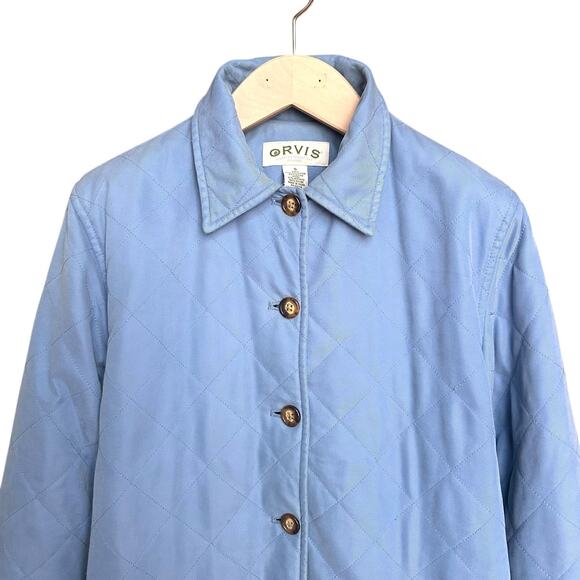 Orvis Quilted Button Front Jacket Size S, Light Blue - Picture 6 of 11